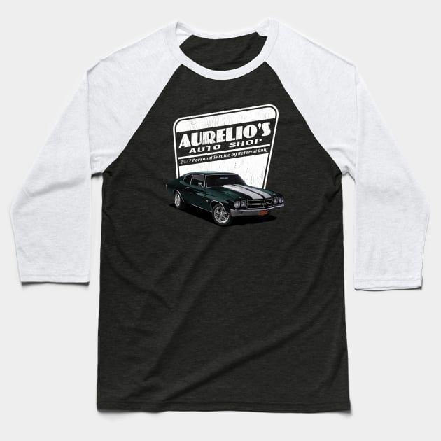 Aurelio's Auto Shop - John Wick Baseball T-Shirt by DreamStatic